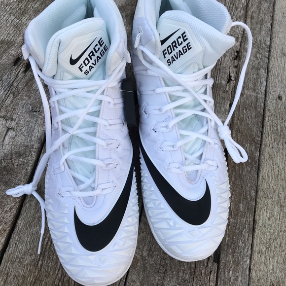 Nike Forced Savage Black on White Football Cleats - Picture 6 of 6